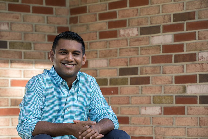 a smiling student