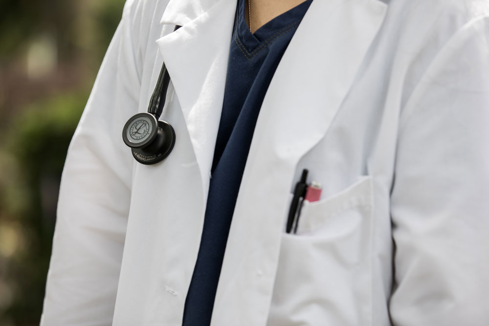 Rowan nursing lab coat and stethoscope